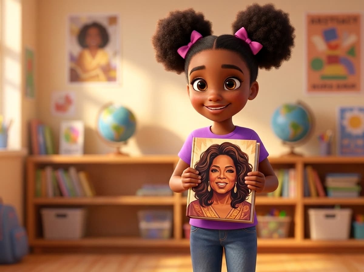 Oprah Winfrey — illustrated for kids